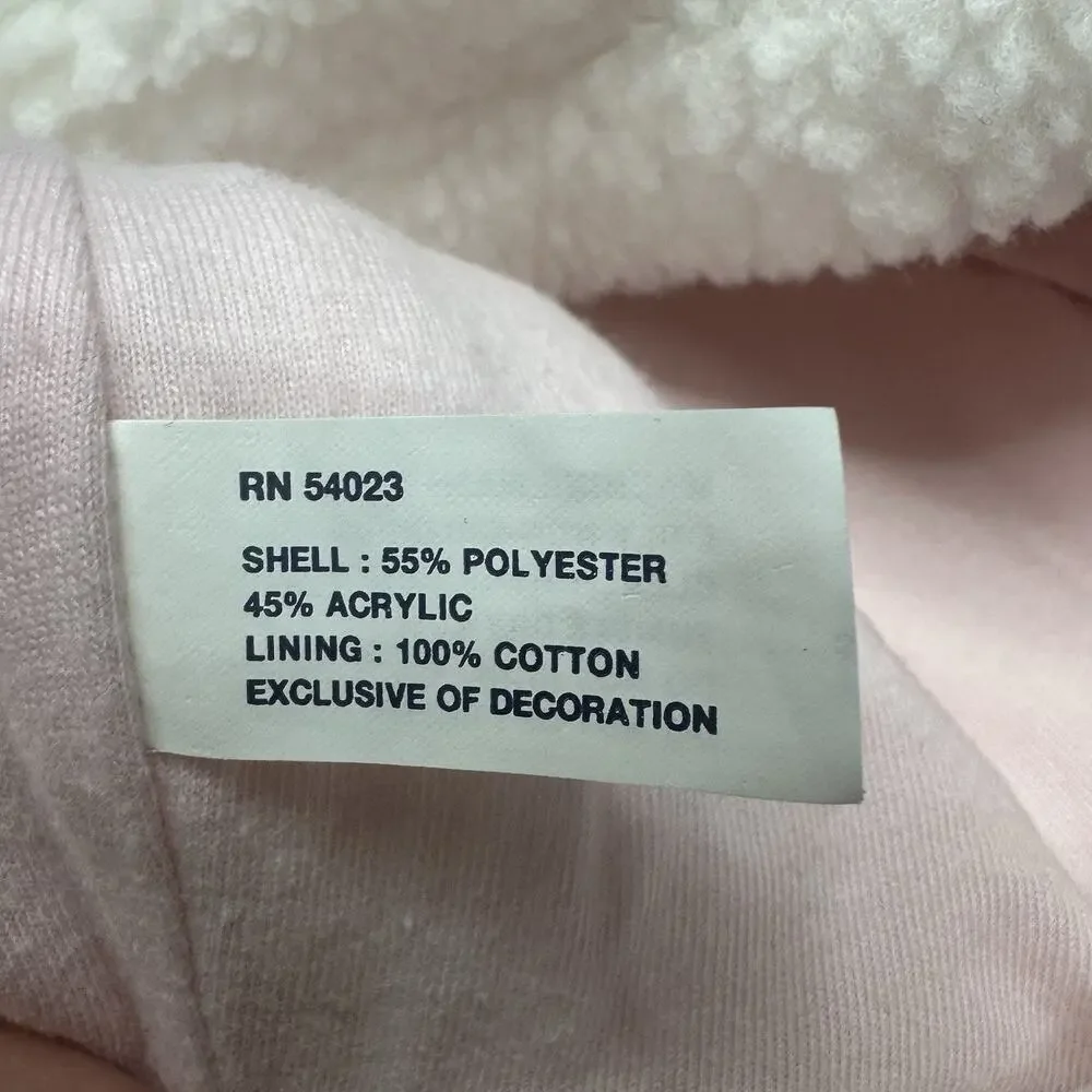 Baby Gap Infant Jacket Pink White Sherpa Fleece Sz 0-3 month Coat Lined Zip Y2K